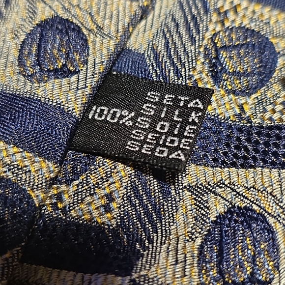 Tino Cojura 100% Silk Necktie Blue and Cream Italy - Picture 3 of 4